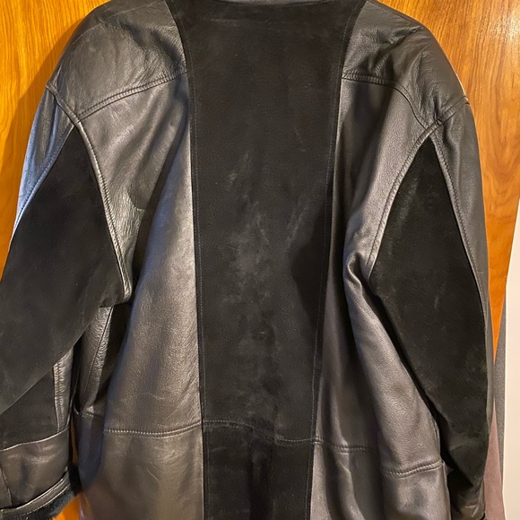 Leather & Suede Coat - Picture 2 of 6